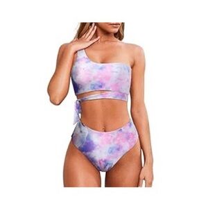 BRAND NEW Women's Tie-Dye One-Shoulder Swimsuit